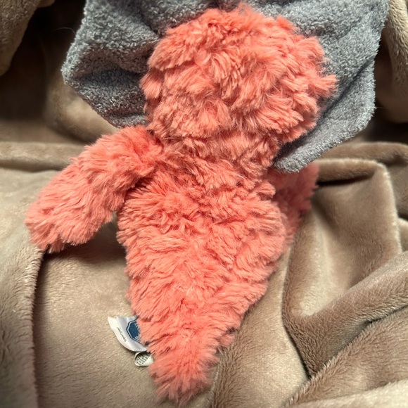 MARY Meyer Pebblesaurus Lovey Blue Triceratops Dinosaur Plush Security Blanket - Picture 2 of 2